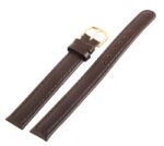 Bracelet basique en cuir véritable, brun foncé, lisse, plat, 16 mm, pack de 12 – Image 2