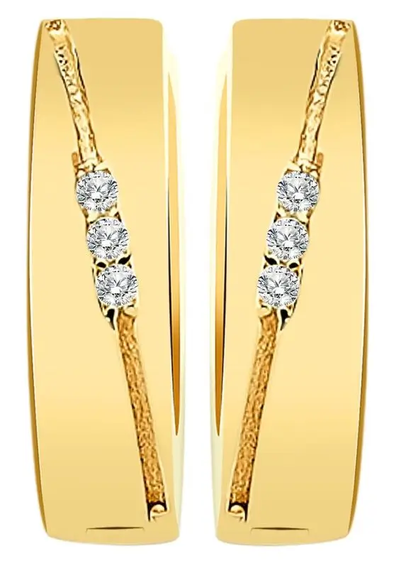 057786d23cffd83f60bb5819a33d9abe5b31997d_800x800 Créoles à charnière « Alvara » en or 333/-, ornées de zirconiums, or jaune, 8 carats – Image 3