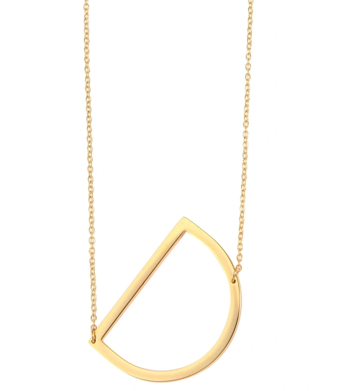 Chaîne à maillons « Anker » Akzent en acier inoxydable, couleur or, avec pendentif lettre, longueur 43+5 cm - 4
