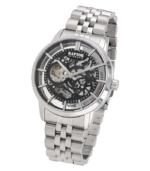 Montre automatique squelette pour homme « Leo » Raptor, acier inoxydable, 5 ATM, Ø 44 mm