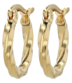 "Adla", Akzent Edelstahl Creolen, Ø 12 mm, goldfarben