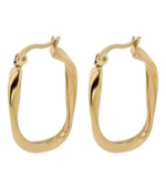 "Aelia" Akzent Creolen aus Edelstahl, goldfarben