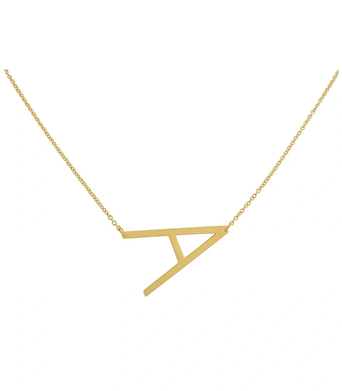 Akzent Ankerkette Edelstahl, goldfarben, Buchstabenanhänger