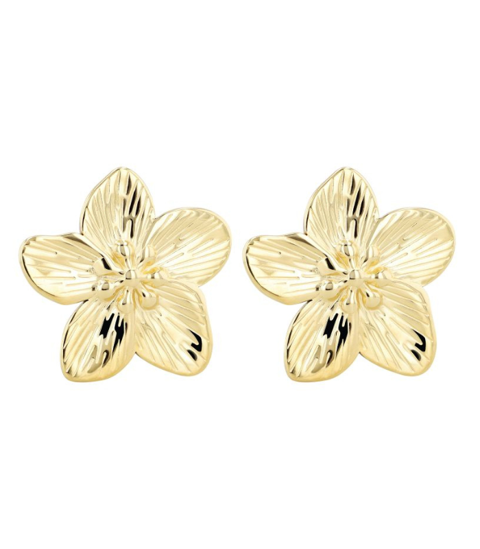 „Valea “ Edelstahl Ohrstecker, Blüte, goldfarben
