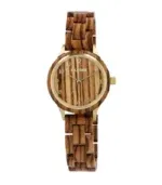 Montre Raptor bois femme collection Lenni avec bracelet en bois naturel