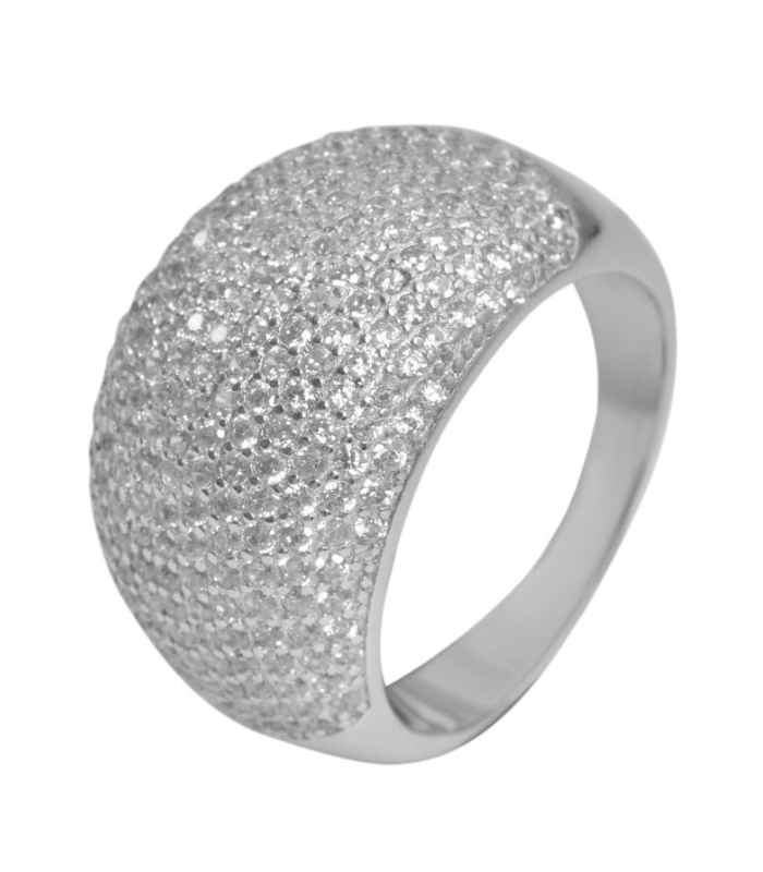 925 Silber Ring, 925/rhodiniert, 8,4g