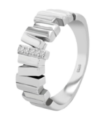 Bague pour femme en argent véritable 925/- « Kaira », ornée de zirconias et rhodiée