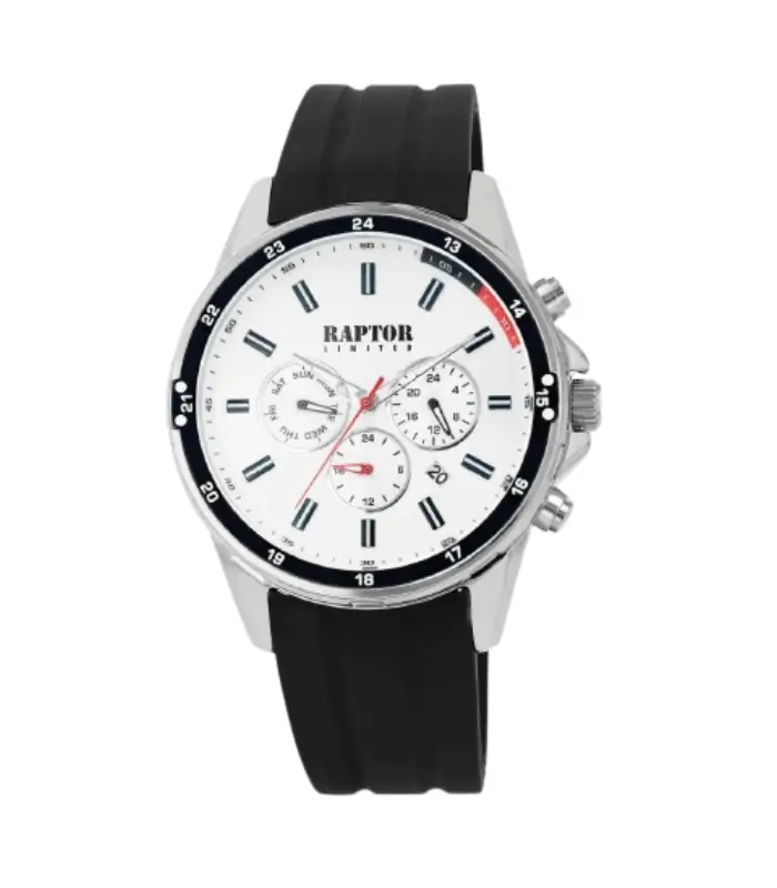 Raptor Multifunktionsuhr Herren mit Silikonarmband und Miyota Uhrwerk