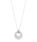 Collier en argent véritable 925/- « Tessy » avec pendentif, strass, de couleur argentée, 42 + 3 cm