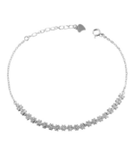 Bracelet en argent véritable 925/rh « Belle », 17 + 3 cm