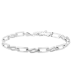 Bracelet en argent véritable 925/- « Bruna », 18 + 3 cm, rhodié