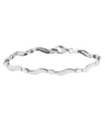 925/- Echt Silber Armband "Filia", matt/poliert, 925/rhodiniert