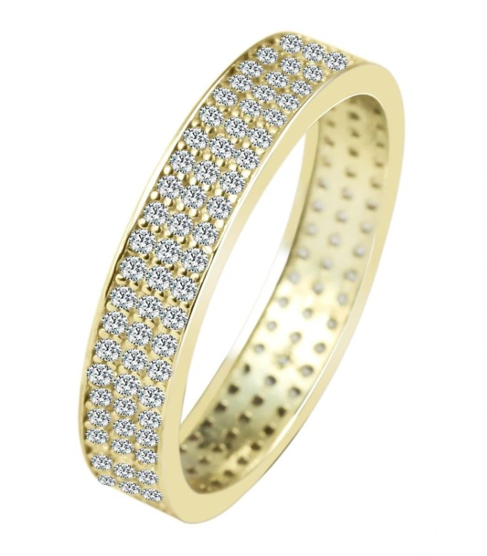 333/- Gold Ring "Sarina" mit Zirkoniabesatz, Gelbgold, 8 Karat