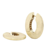 333er Gelbgold Creolen, 8 Karat, eismatt