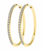 "Maurila" Medium Creole Ø 30 mm, Edelstahl, Similibesatz