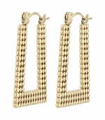 Créoles en acier inoxydable Akzent « Nelli », statement, de couleur dorée