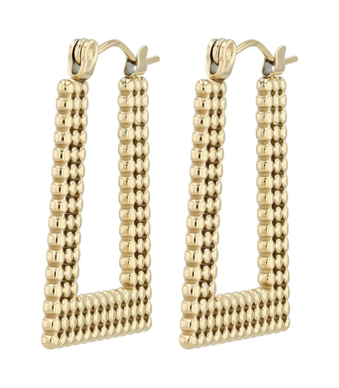 Créoles en acier inoxydable Akzent « Nelli », statement, de couleur dorée