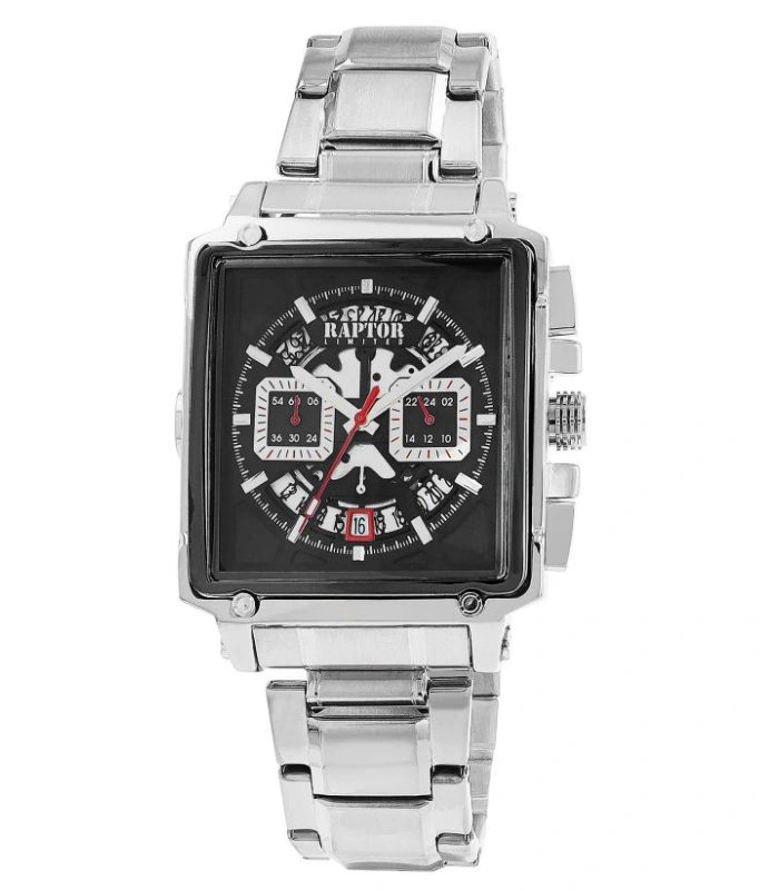 Raptor Limited Herrenuhr „Oscar“ mit Edelstahlarmband, Chronograph
