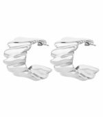 "Regina" Edelstahl Creolen/ Halbcreole, silberfarben