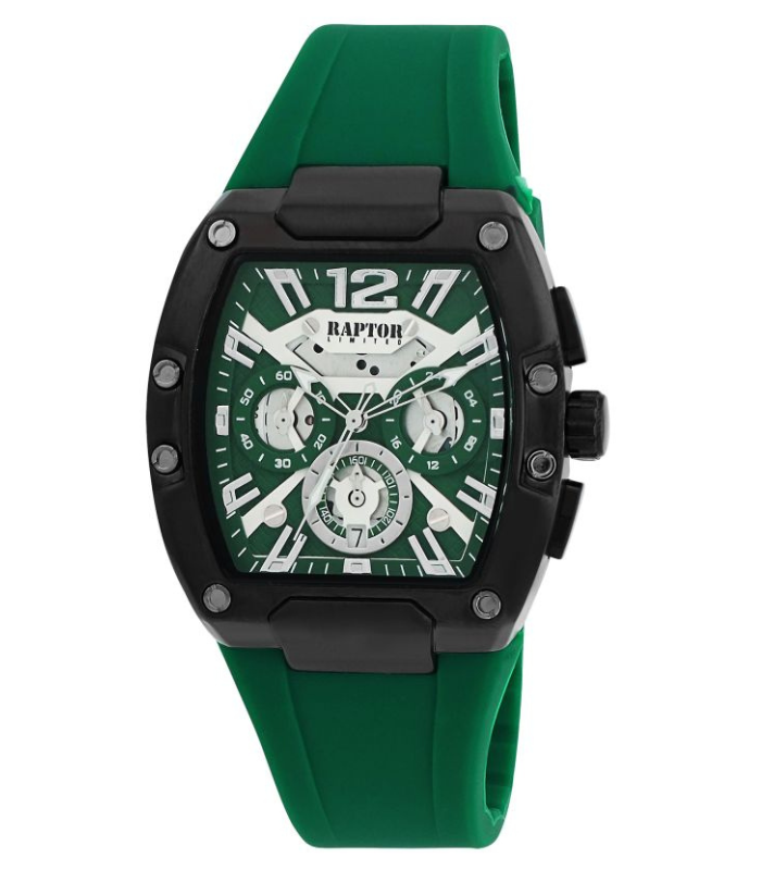 Montre pour homme Raptor Limited « Aldriel », bracelet en silicone, 5 ATM