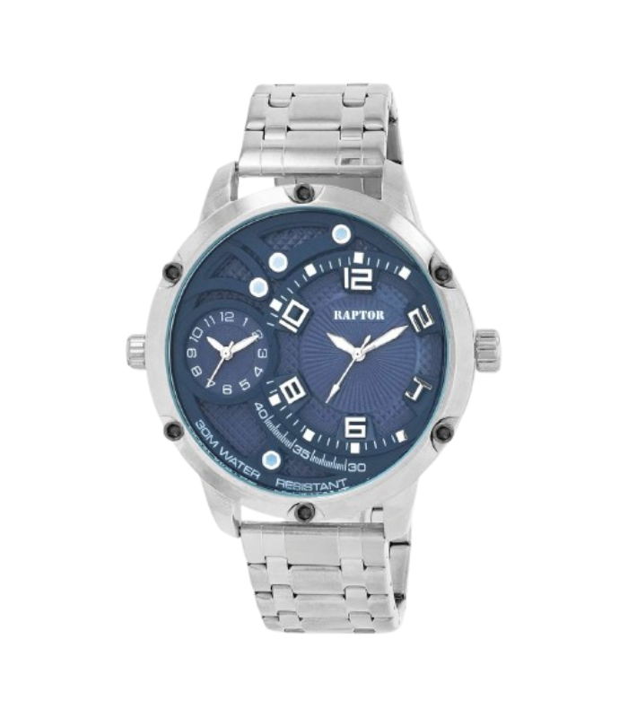 Montre homme Raptor « Ayaz » dual-time, avec bracelet en acier inoxydable, Ø 52 mm - 2