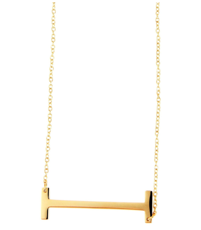 Chaîne à maillons « Anker » Akzent en acier inoxydable, couleur or, avec pendentif lettre, longueur 43+5 cm - 9