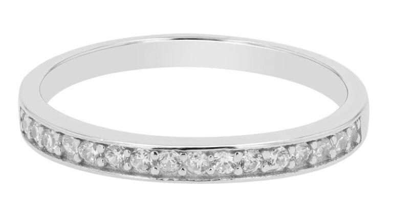 925 Echt Silber Ring, Zirkonia gefasst, 925/rhodiniert