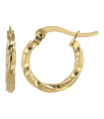 "Adla", Akzent Edelstahl Creolen, Ø 12 mm, goldfarben – Bild 2