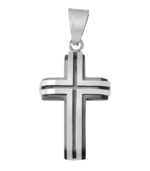 Pendentif en acier inoxydable Akzent « Cano », croix, plaqué ionique