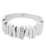 Bague pour femme en argent véritable 925/- « Kaira », ornée de zirconias et rhodiée – Image 2