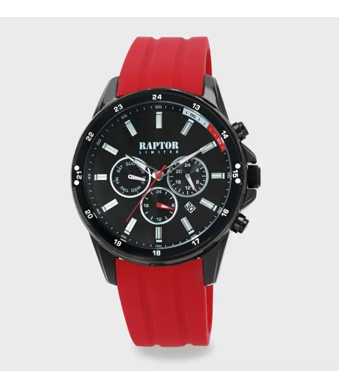 Raptor Multifunktionsuhr Herren mit Silikonarmband und Miyota Uhrwerk