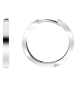 "Dory" 925/- Echt Silber Klapp-Creolen/ Hoop,silberfarben rhodiniert – Bild 2