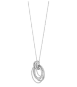 Collier en argent véritable 925/- « Tessy » avec pendentif, strass, de couleur argentée, 42 + 3 cm – Image 2