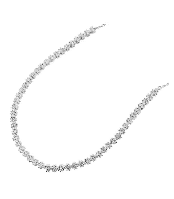 925/- Echt Silber Kette (42+3cm) 925/rhodiniert