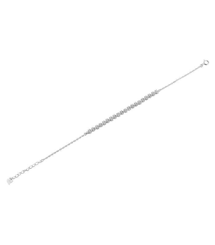 "Belle" Armband, 925/rh Echt Silber, 17+3cm