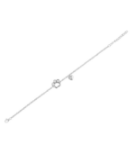 Bracelet en argent véritable 925/- « Darling » patte & cœur, zirconias, argenté, rhodié – Image 3