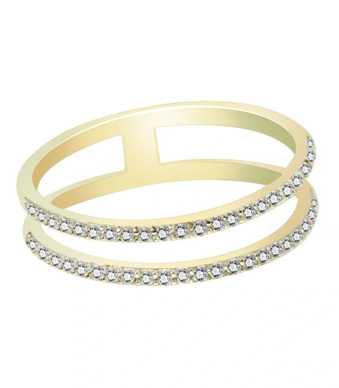 333/- Gold Ring "Marou" mit Zirkoniabesatz, Gelbgold, 8 Karat