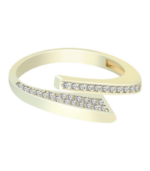 Bague en or 333/- « Mirja » avec zirconias, or jaune, 8 carats – Image 2