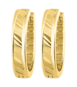 333/- Gold "Ilvie" Klapp-Creolen, Diamantschliff, Gelbgold, 8 Karat – Bild 3