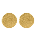Clous d’oreilles ronds en or 375/- « Irem », 9 carats, or jaune – Image 3