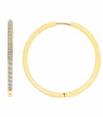 "Maurila" Medium Creole Ø 30 mm, Edelstahl, Similibesatz – Bild 2