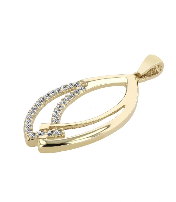 Pendentif en or 333/- « Nalani », avec zirconiums, or jaune, 8 carats