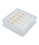 "Volle" offener Nasenring/ Nasenpiercing , 925/- Echt Silber, rhodiniert, 2 Varianten, VE-20 Stück – Bild 2