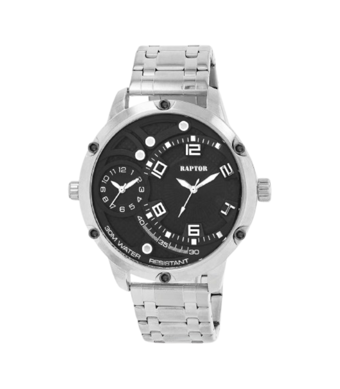 Montre homme Raptor « Ayaz » dual-time, avec bracelet en acier inoxydable, Ø 52 mm - 3