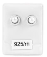 925/- Echt Silber Ohrstecker "Pippa" mit echter Süsswasserperle, 925/rhodiniert