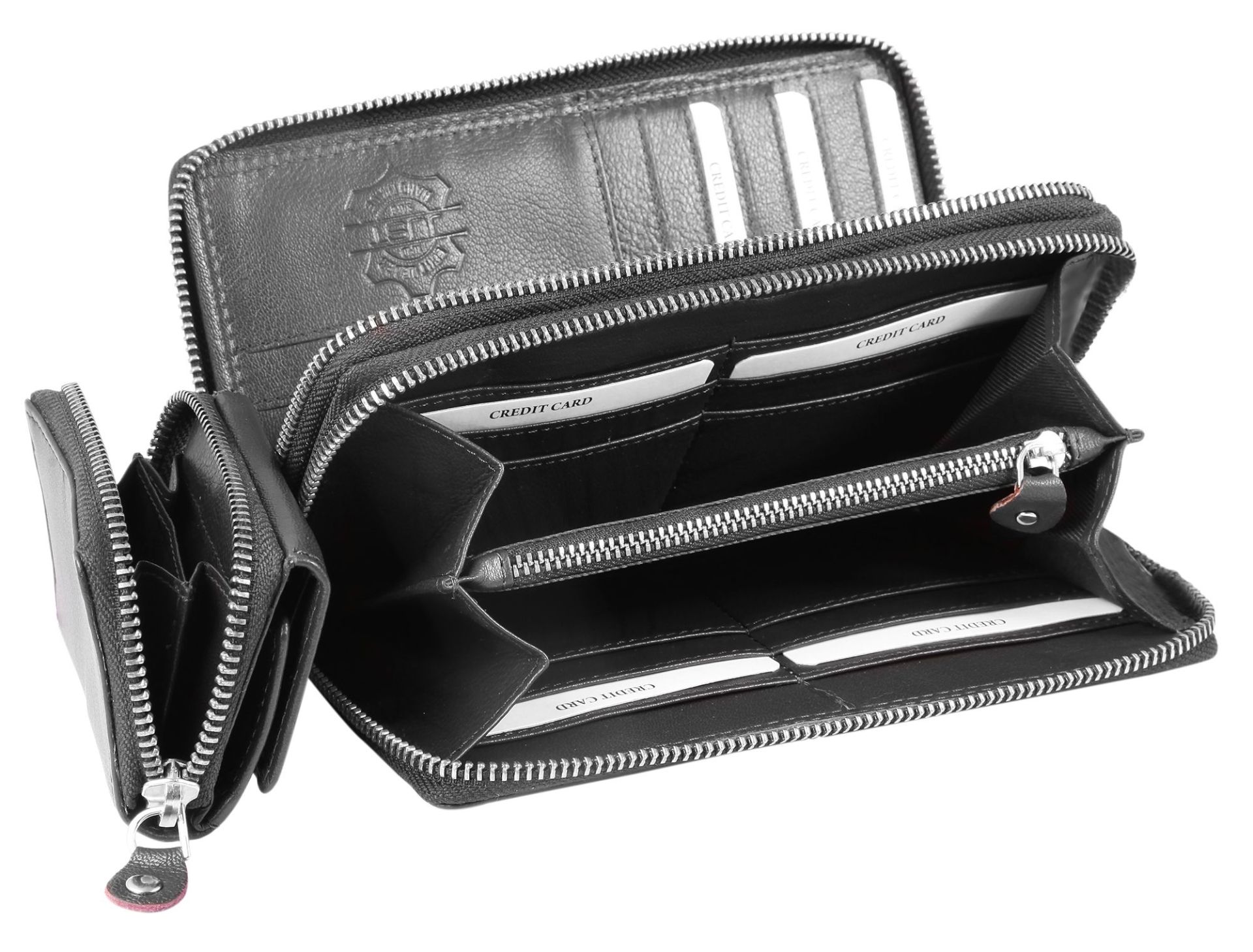 284ee0f35f5e48a1733a7a4e97deb8d50f90745a_1920x1920 Portefeuilles en cuir véritable Just en set, protection RFID, gris – Image 2