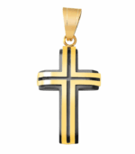 Pendentif en acier inoxydable Akzent « Cano », croix, plaqué ionique – Image 3