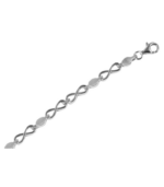 Collier en argent véritable 925/- « Stina », Infinity, mat/poli, 925/rhodié – Image 3