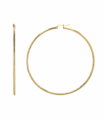 Créoles en acier inoxydable Akzent « Lura », polies, de couleur dorée, Ø 70 mm