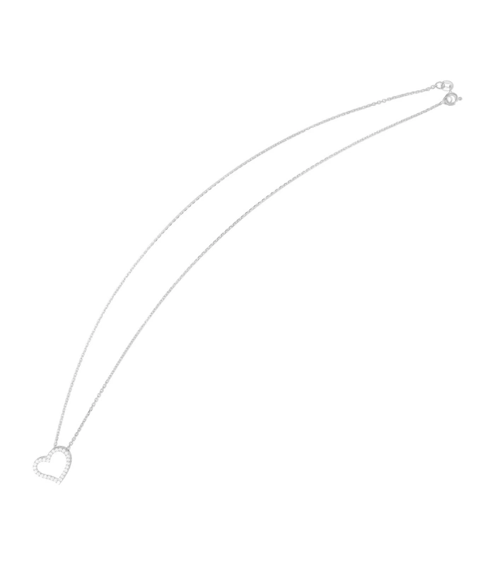 Collier en argent véritable 925/rh « Milla » avec pendentif cœur